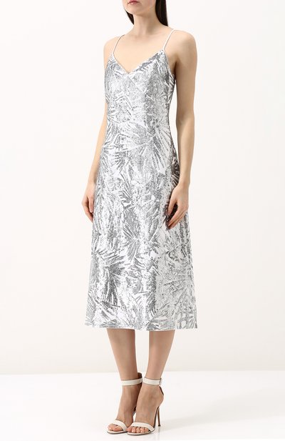 Приталенное шелковое платье-миди с пайетками MICHAEL KORS COLLECTION, арт. KDK/456RKK519A, фото 3