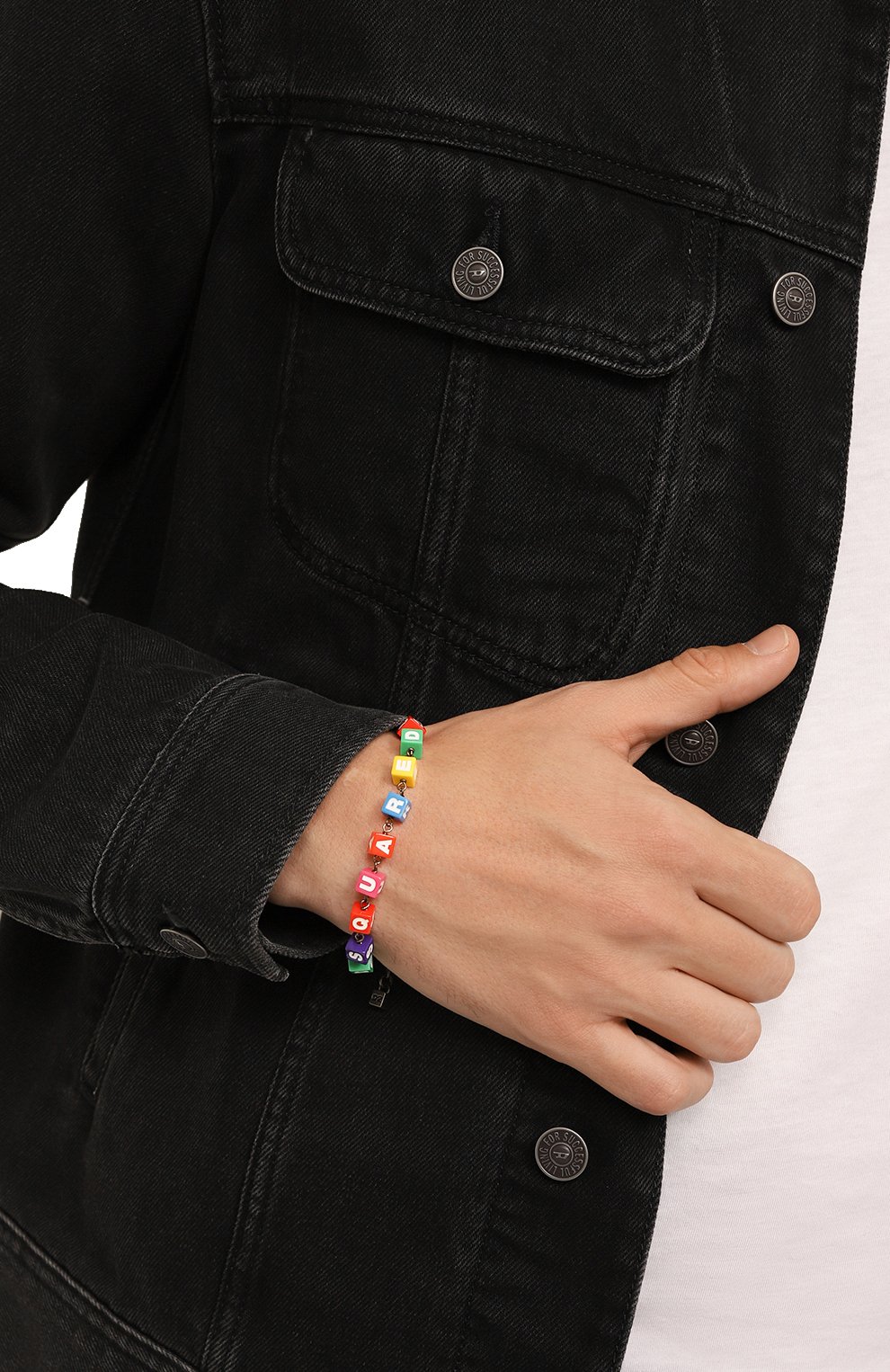 Браслет DSQUARED2 разноцветного цвета по цене 16050 руб., арт. ARM0154 13420001, фото 2 Браслет DSQUARED2, арт. ARM0154 13420001, фото 2