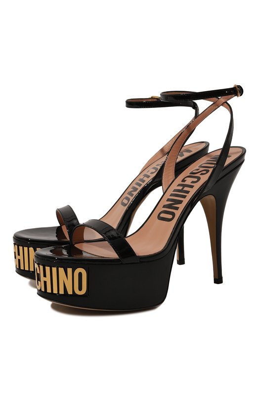 

Кожаные босоножки Moschino, Чёрный