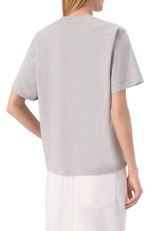 Хлопковая футболка Loulou de Saison TELANT0 LDS Серый  TELANT0 LDS Фото 4