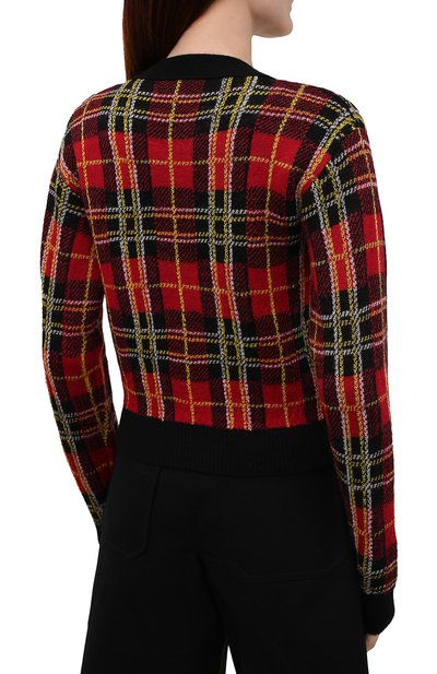 Шерстяной кардиган REDVALENTINO красного цвета по цене 55150 руб., арт. WR3KA02C/63C, фото 4 Шерстяной кардиган REDVALENTINO, арт. WR3KA02C/63C, фото 4