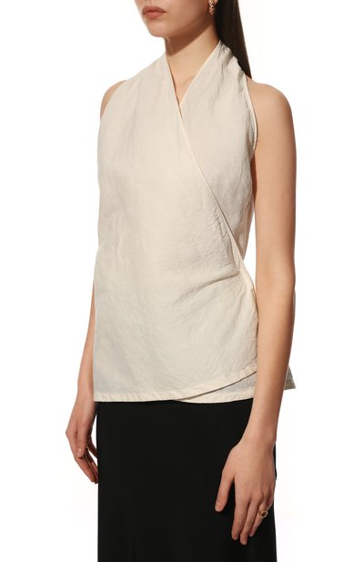 Топ изо льна и хлопка JIL SANDER, арт. JSPU561406-WU330800, фото 3
