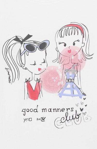 Хлопковая футболка с принтом и пайетками SIMONETTA, арт. 1I8141/IX100/12-16, фото 3