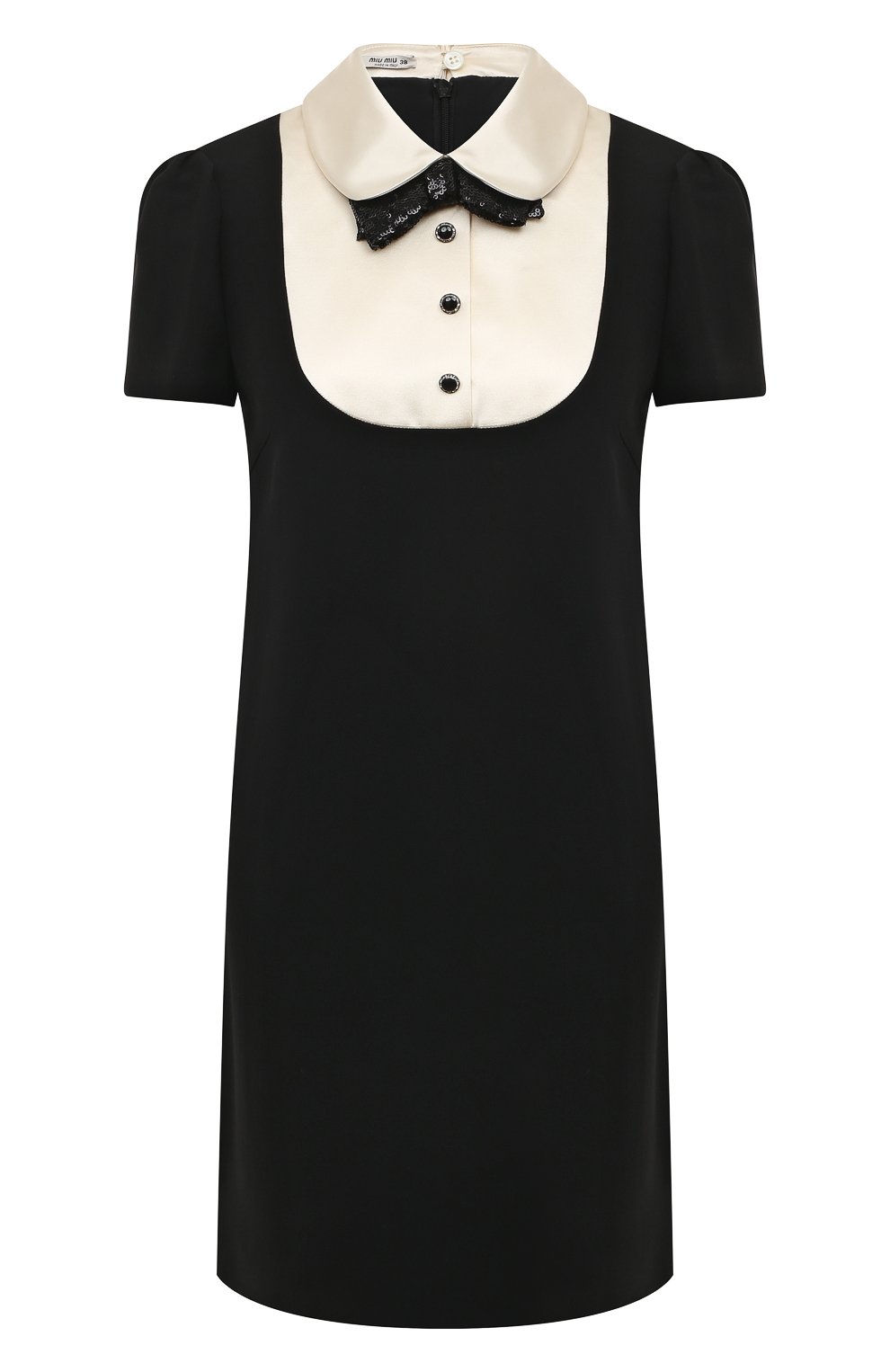 Платье из вискозы MIU MIU черного цвета по цене 225000 руб., арт. MF4362-186-F0002, фото 1 Платье из вискозы MIU MIU, арт. MF4362-186-F0002, фото 1
