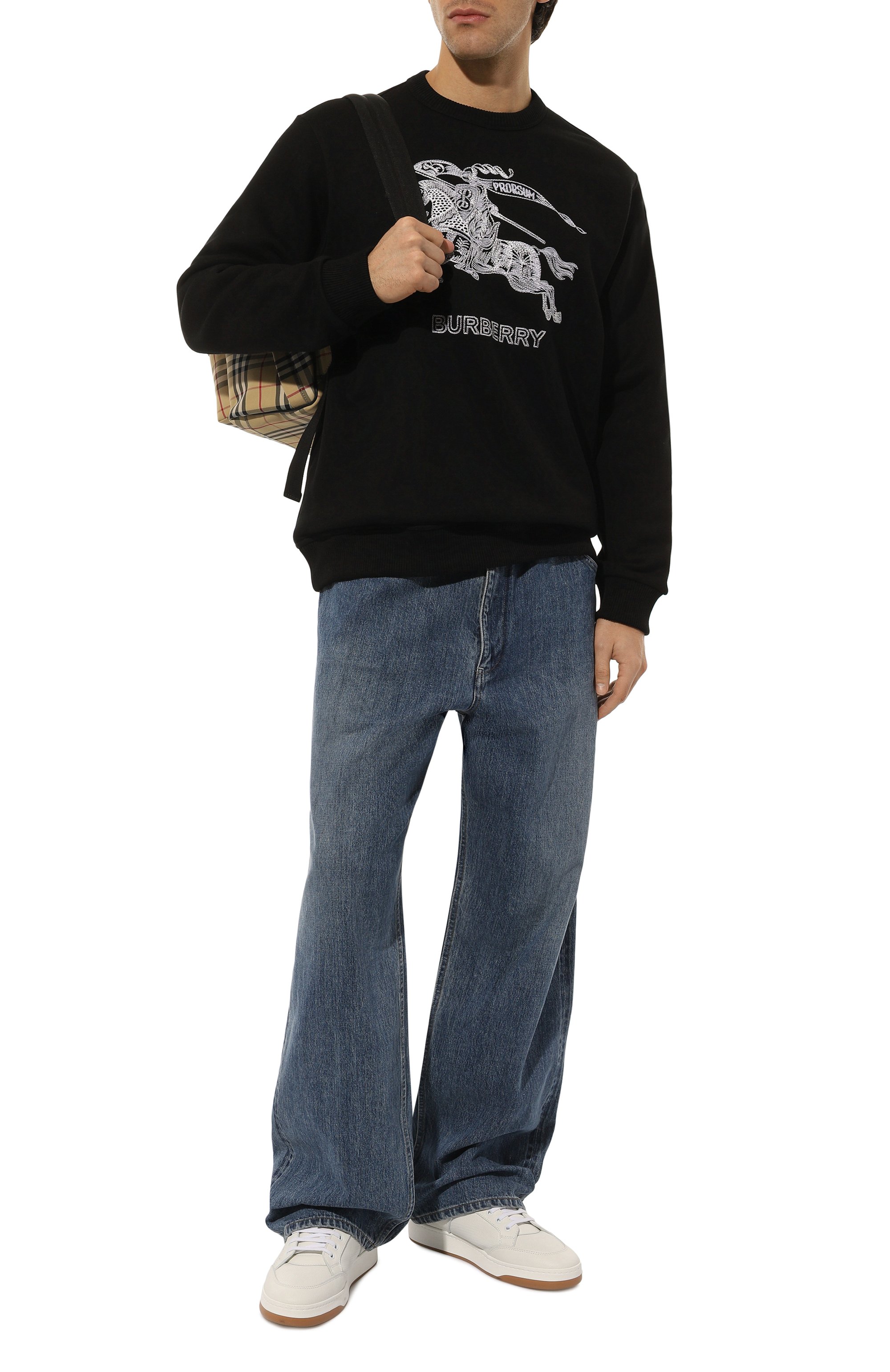 Хлопковый свитшот BURBERRY, арт. 8072777, фото 2