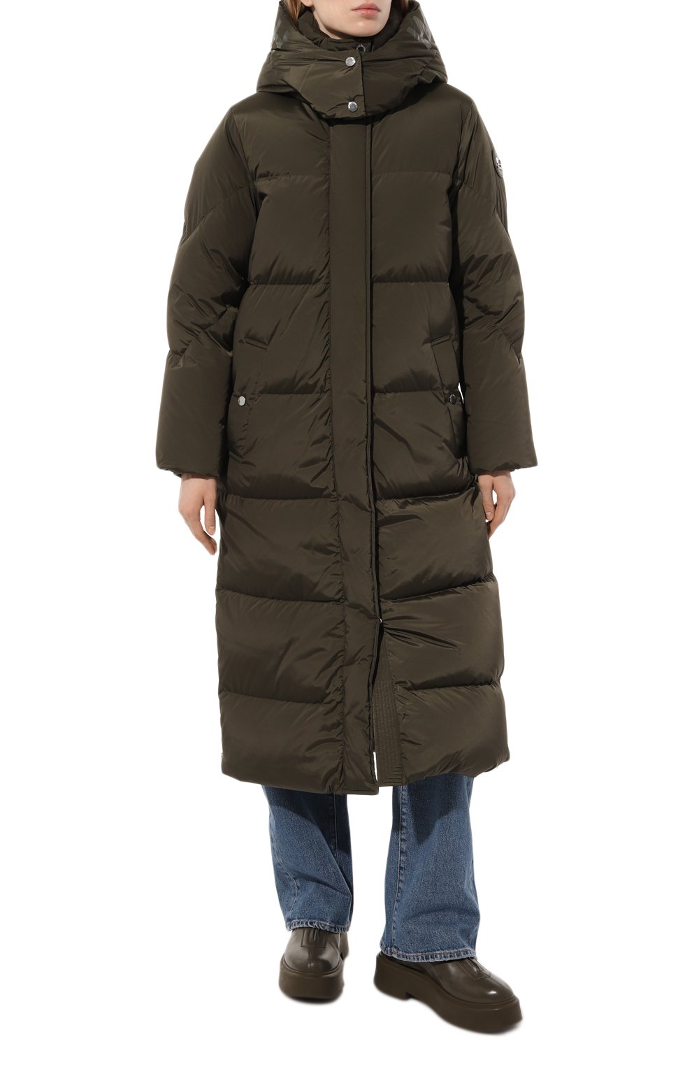 Пуховик WOOLRICH темно-зеленого цвета по цене 126500 руб., арт. CFWW0U0698FRUT1148, фото 3 Пуховик WOOLRICH, арт. CFWW0U0698FRUT1148, фото 3