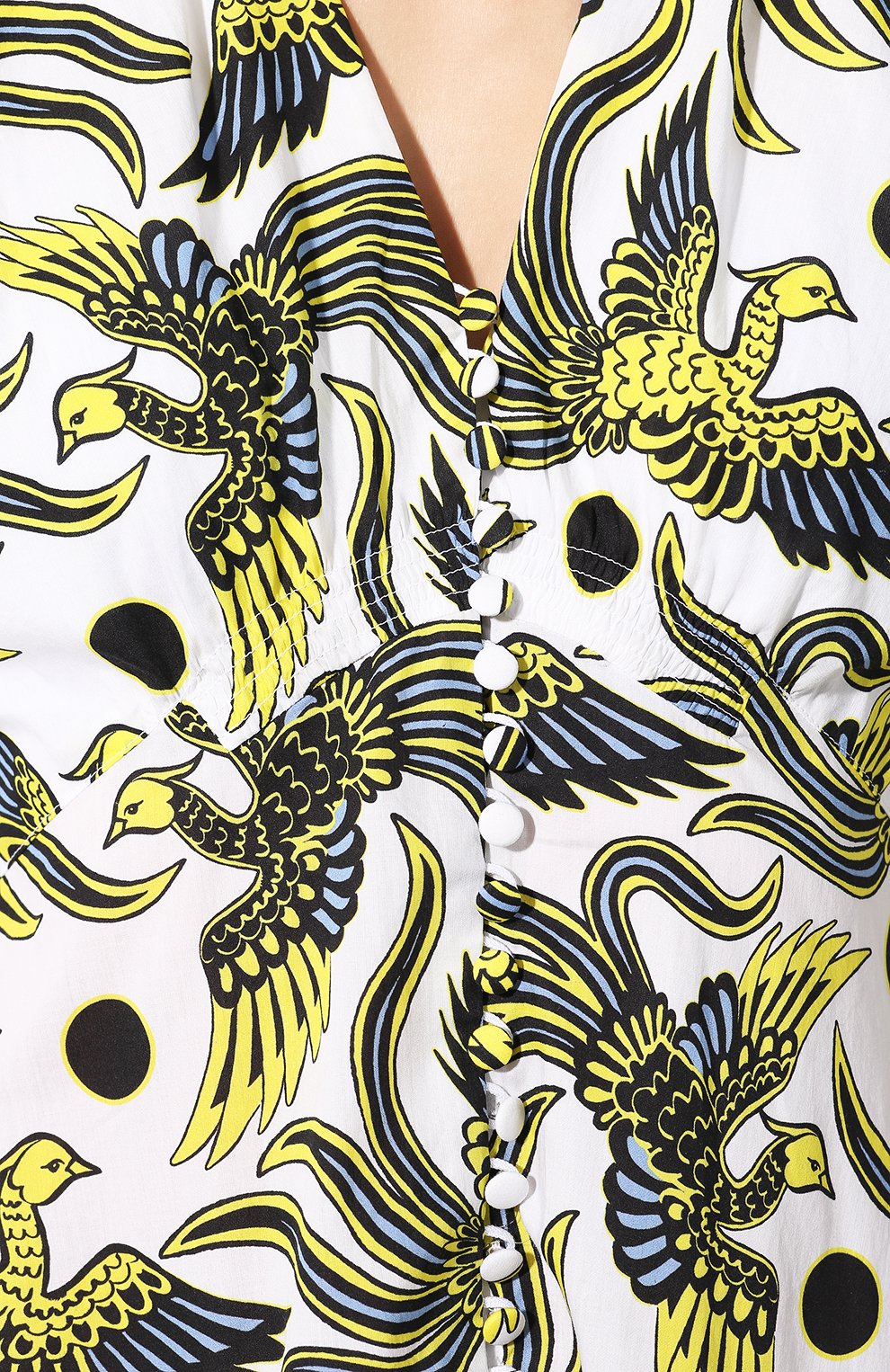 Хлопковое платье KENZO белого цвета по цене 58800 руб., арт. 2R012855J, фото 5 Хлопковое платье KENZO, арт. 2R012855J, фото 5