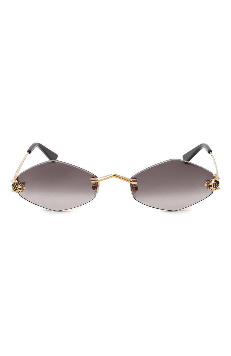 Женские солнцезащитные очки CARTIER черного цвета, арт. CT0433S 001 | Фото 3 (Нос: Не проставлено; Тип очков: С/з; Материал: Металл; Региональные ограничения белый список (Axapta Mercury): Не проставлено; Очки форма: Овальные, Безоправные; Оптика Гендер: оптика-женское)