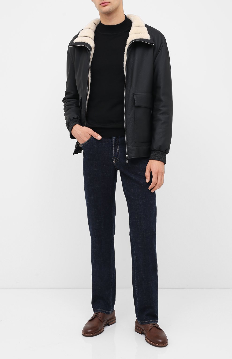 Кожаный бомбер ZILLI, арт. MAS-GALIE-01960/0003, фото 2