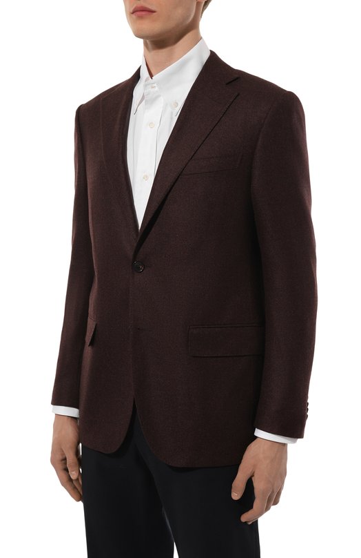 Пиджак из шерсти и кашемира Corneliani 946008-9418267 Бордовый  946008-9418267 Фото 5