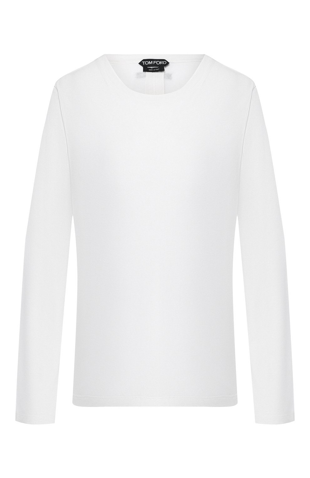 Хлопковый лонгслив TOM FORD белого цвета по цене 56650 руб., арт. TSJ242-FAX262, фото 1 Хлопковый лонгслив TOM FORD, арт. TSJ242-FAX262, фото 1