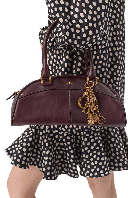 Сумка Chloé Bowling small Chloé CH26SS955Q86 Бордовый  CH26SS955Q86 Фото 2