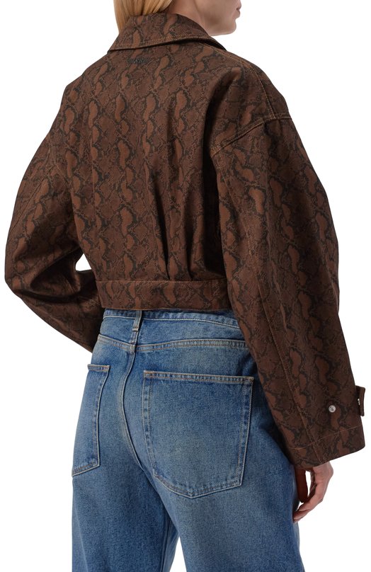 Джинсовая куртка MSGM 4042MDH01X 267356/267356 Коричневый  4042MDH01X 267356/267356 Фото 4
