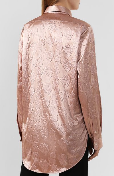Атласная рубашка ACNE STUDIOS светло-розового цвета по цене 49950 руб., арт. AC0215/W, фото 4 Атласная рубашка ACNE STUDIOS, арт. AC0215/W, фото 4