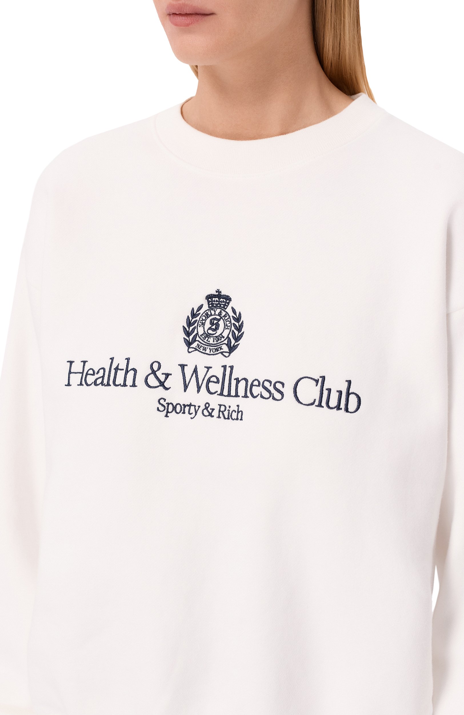 Хлопковый свитшот SPORTY AND RICH, арт. ST098712241WH01, фото 5