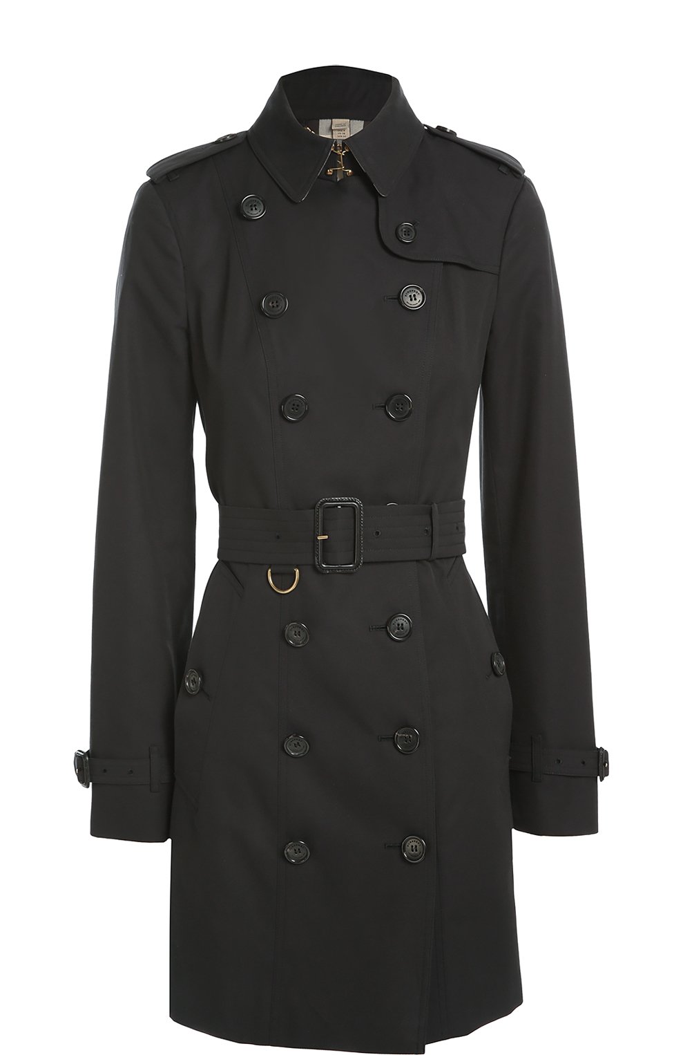 Двубортный тренч с поясом BURBERRY темно-синего цвета по цене 199500 руб., арт. 3997029, фото 1 Двубортный тренч с поясом BURBERRY, арт. 3997029, фото 1