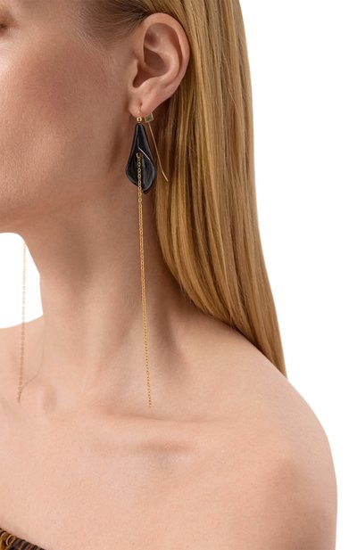 Серьги VIEN черного цвета по цене 24900 руб., арт. 25-277B, фото 2 Серьги VIEN, арт. 25-277B, фото 2