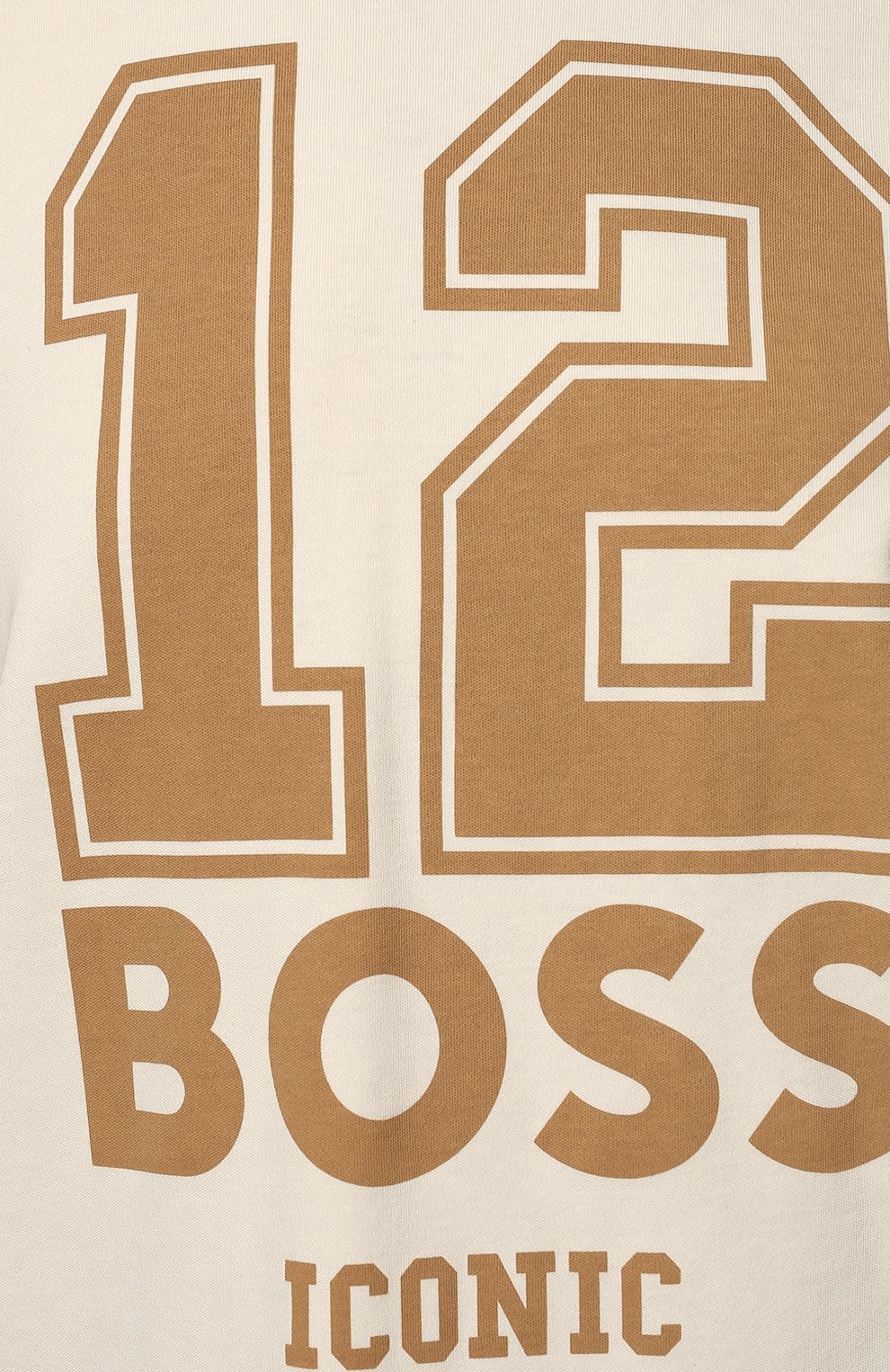 Хлопковая футболка BOSS молочного цвета по цене 5830 руб., арт. 50477813, фото 5 Хлопковая футболка BOSS, арт. 50477813, фото 5
