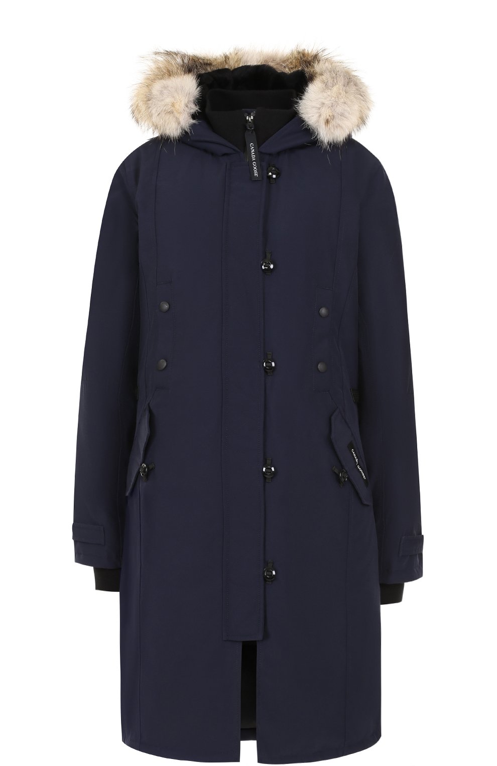 Парка kensington с меховой отделкой CANADA GOOSE синего цвета по цене 118500 руб., арт. 2506L, фото 1 Парка kensington с меховой отделкой CANADA GOOSE, арт. 2506L, фото 1
