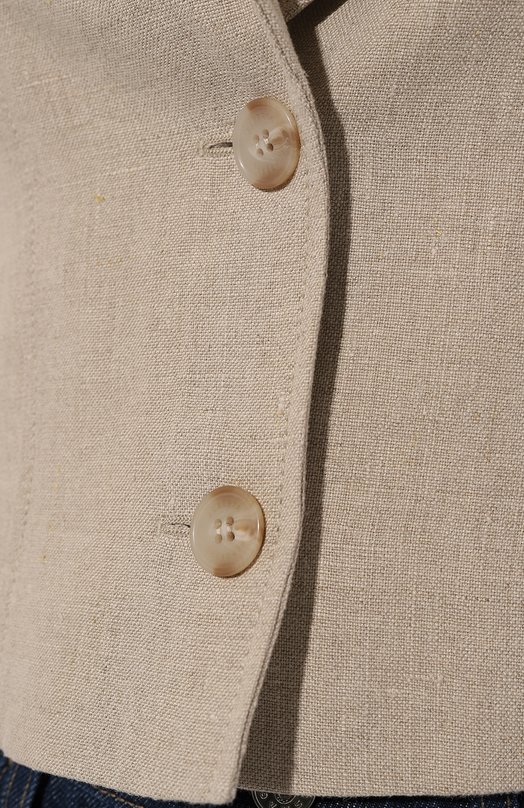 Льняной жакет Alberta Ferretti Бежевый, фото 5