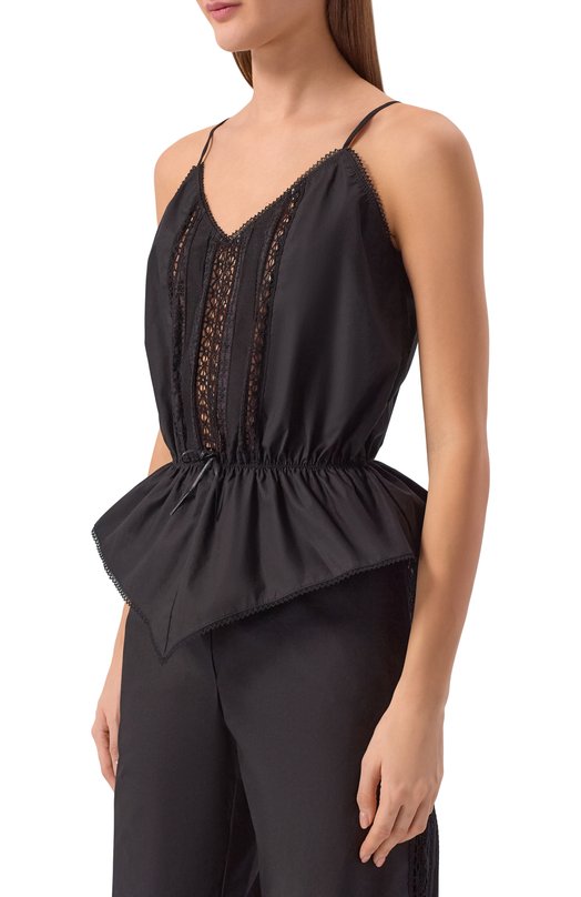 Хлопковый топ MSGM 4041MDT12/267112 Чёрный  4041MDT12/267112 Фото 3