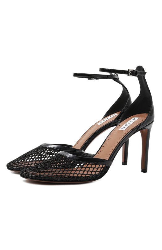 Комбинированные туфли Fishnet 90 Alaia AA3E049TK007 Чёрный AA3E049TK007
