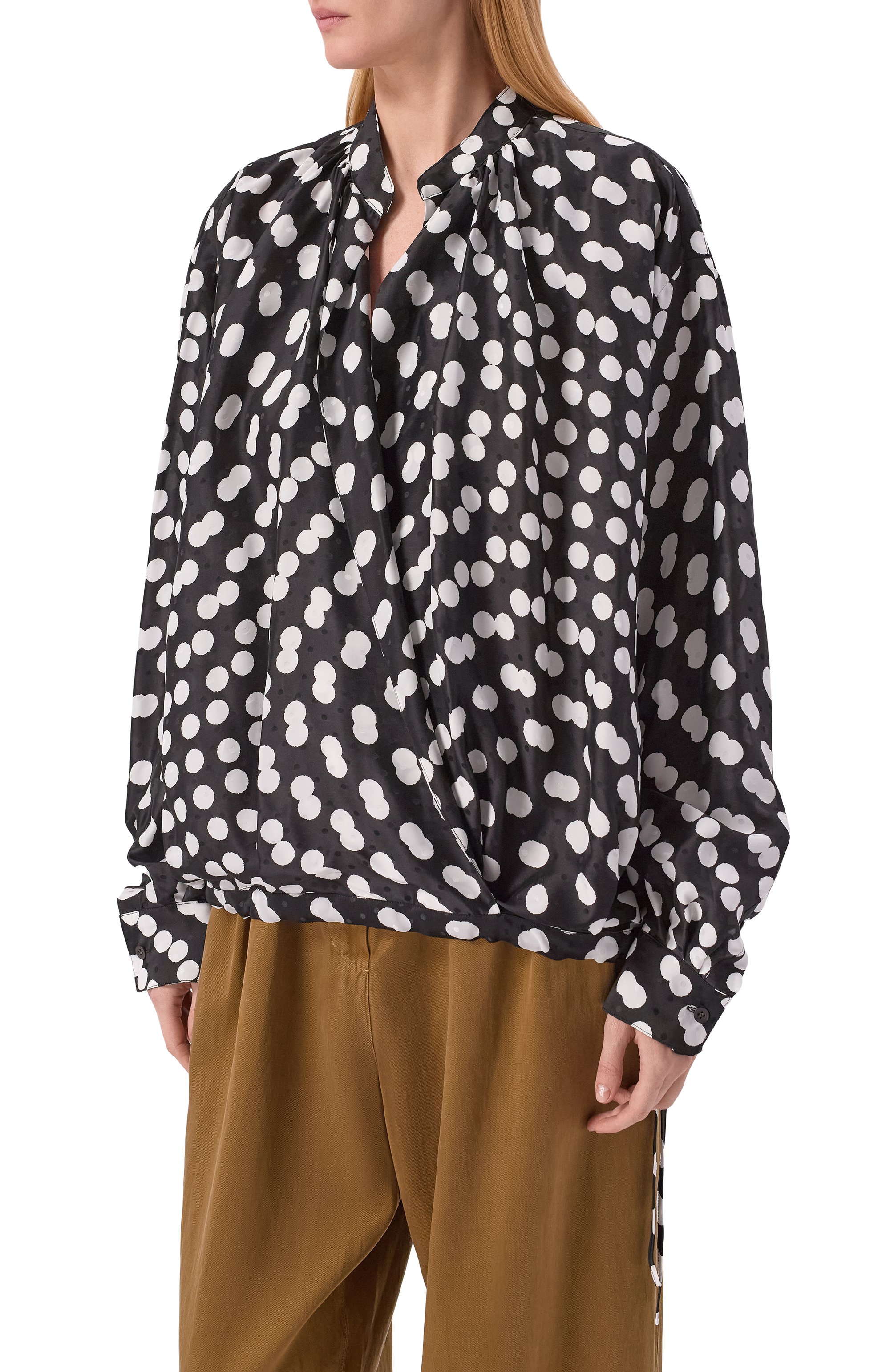 Блузка из вискозы и шелка DRIES VAN NOTEN, арт. 010744-3114, фото 3