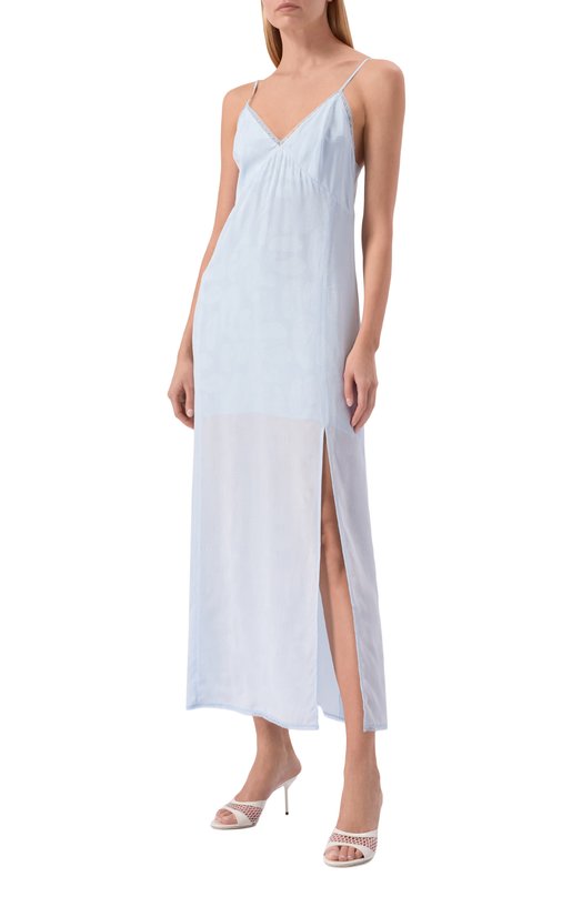 Шелковое платье Zadig and Voltaire WWDR02660 Голубой  WWDR02660 Фото 2