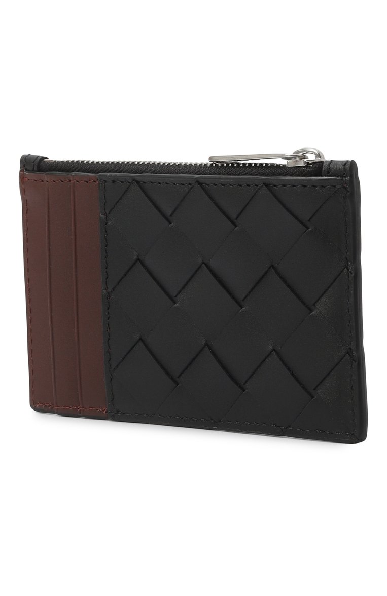Мужской кожаный футляр для кредитных карт BOTTEGA VENETA черного цвета, арт. 814706/VCPQ5 | Фото 2 (Нос: Не проставлено; Материал: Натуральная кожа)
