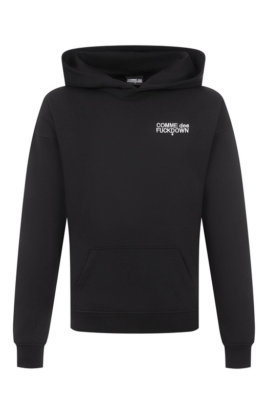 Хлопковое худи Comme des Fuckdown CFABM01725 Чёрный CFABM01725