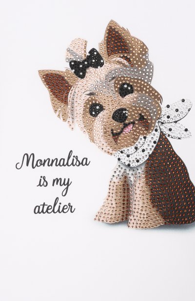 Хлопковая футболка MONNALISA, арт. 19G613, фото 3