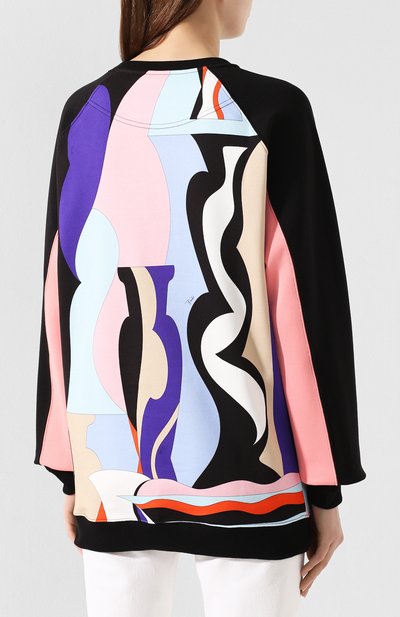 Хлопковый свитшот EMILIO PUCCI черного цвета по цене 56650 руб., арт. 9RJP55/9R997, фото 4 Хлопковый свитшот EMILIO PUCCI, арт. 9RJP55/9R997, фото 4