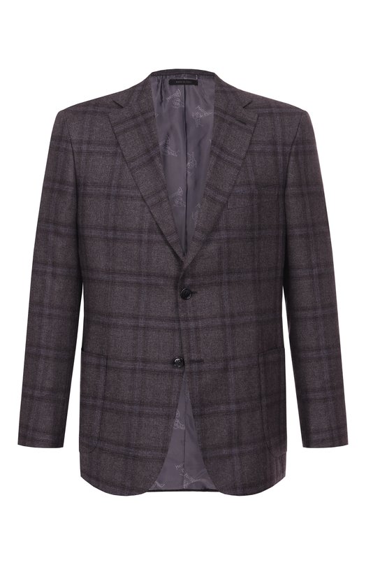 Пиджак из шелка и кашемира Brioni RG0D0L/0D405 Серый RG0D0L/0D405