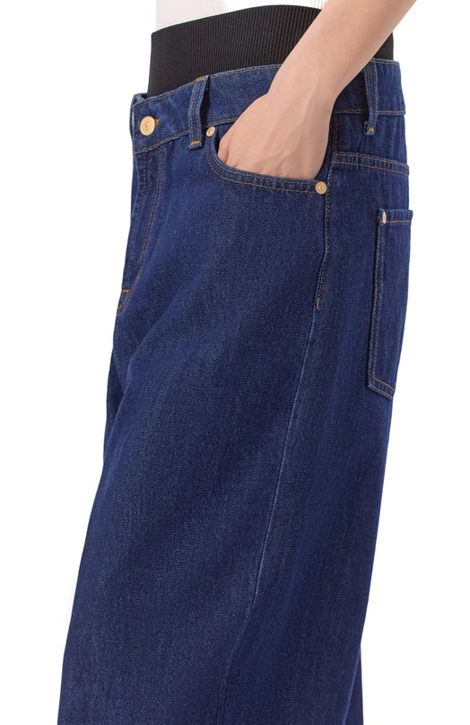 Джинсы Banded Slouchy Wide 7 For All Mankind 7U4T0E52-1ZI Синий  7U4T0E52-1ZI Фото 5
