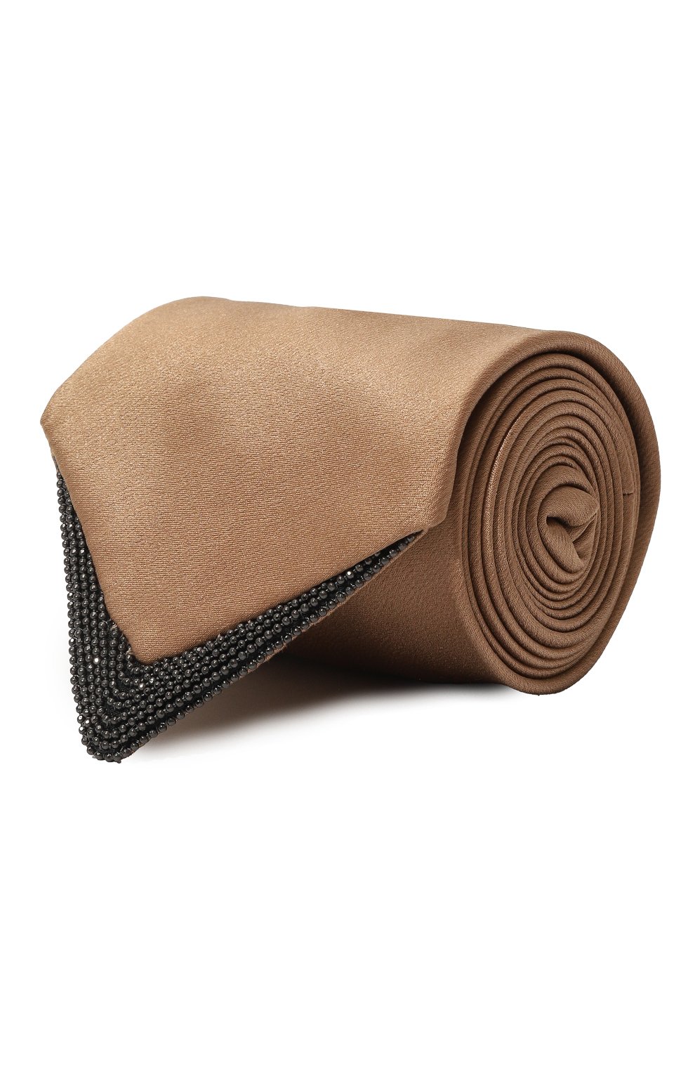 Шелковый галстук BRUNELLO CUCINELLI коричневого цвета по цене 33550 руб., арт. M0C59BD499, фото 1 Шелковый галстук BRUNELLO CUCINELLI, арт. M0C59BD499, фото 1