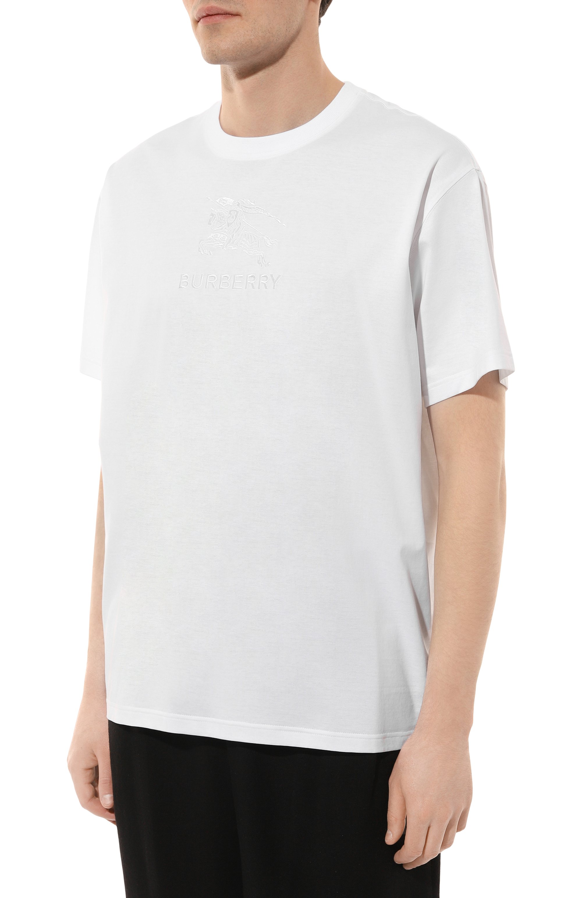 Хлопковая футболка BURBERRY, арт. 8084781, фото 3