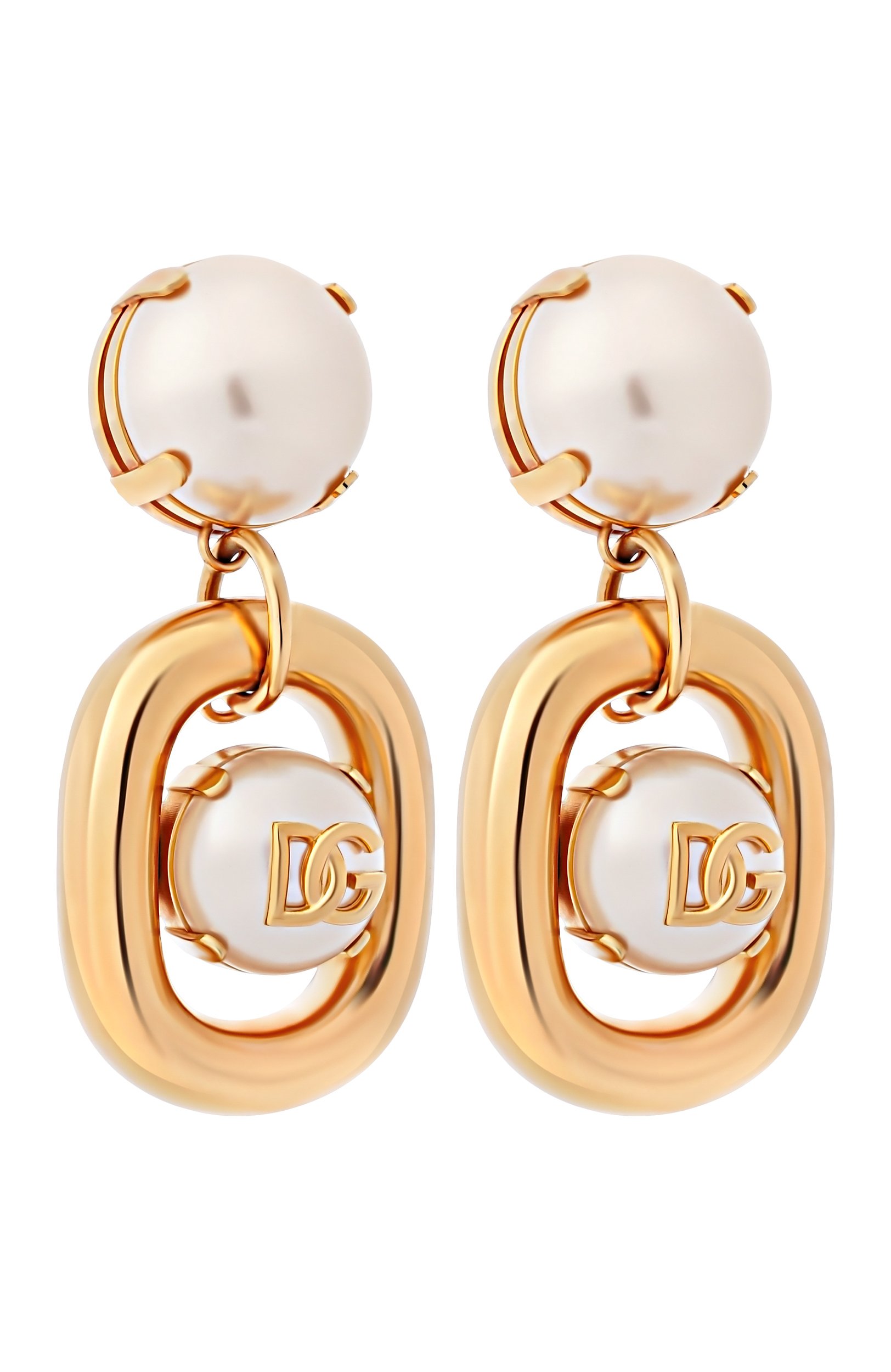 Серьги DOLCE & GABBANA белого цвета по цене 183000 руб., арт. WER2E2/W1111, фото 3 Серьги DOLCE & GABBANA, арт. WER2E2/W1111, фото 3