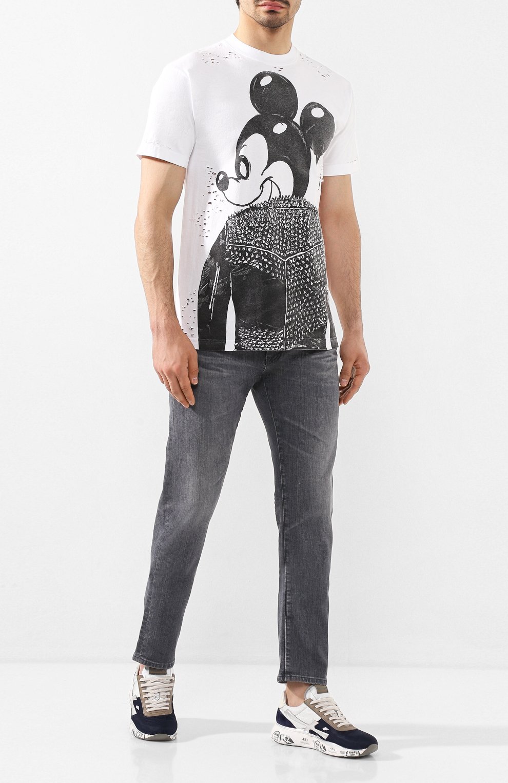 Хлопковая футболка DOMREBEL, арт. MICK/0VERSIZE T-SHIRT/H0LES, фото 2