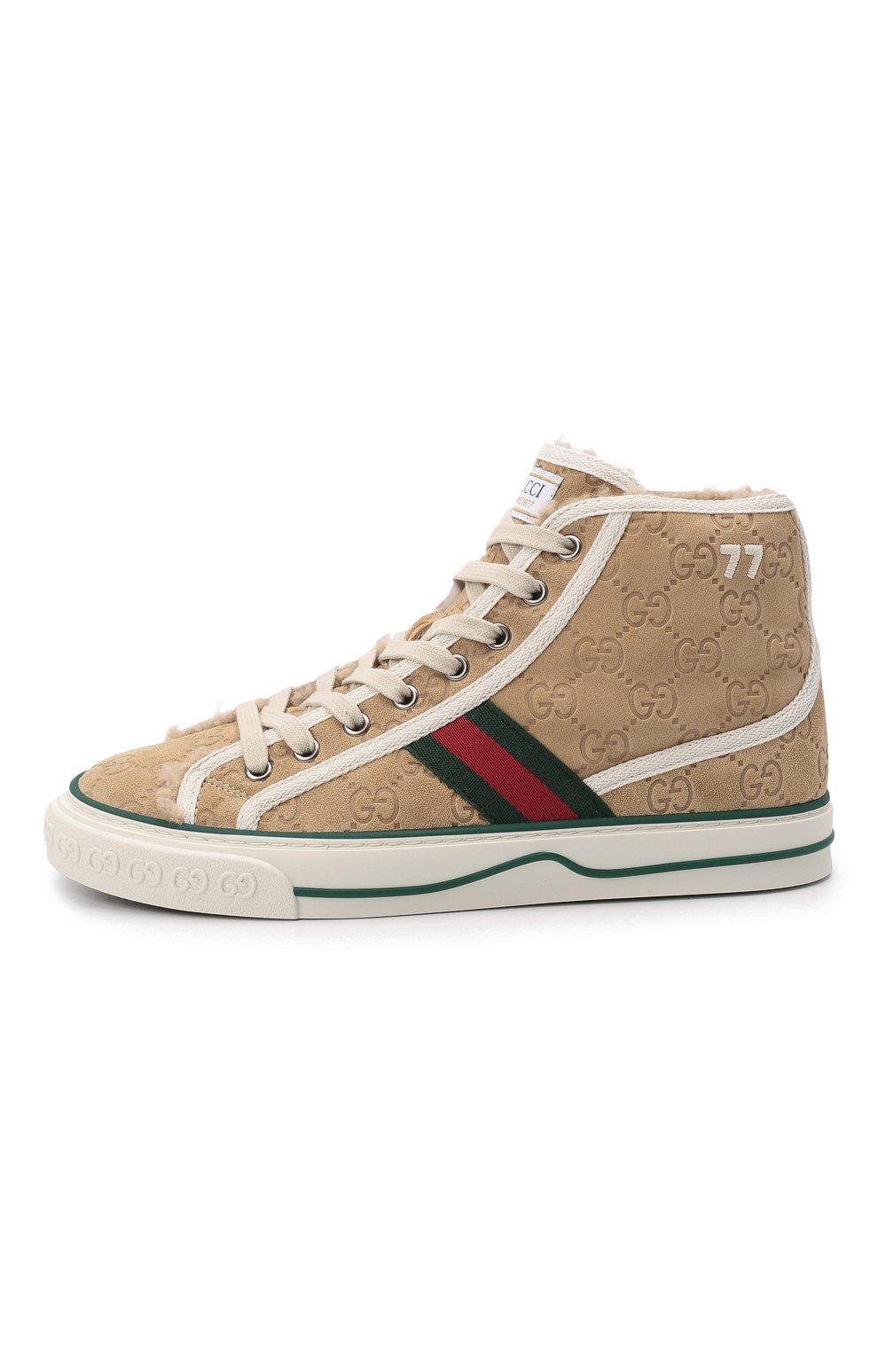 Замшевые кеды gucci tennis 1977 GUCCI, арт. 649327/UJ510, фото 4