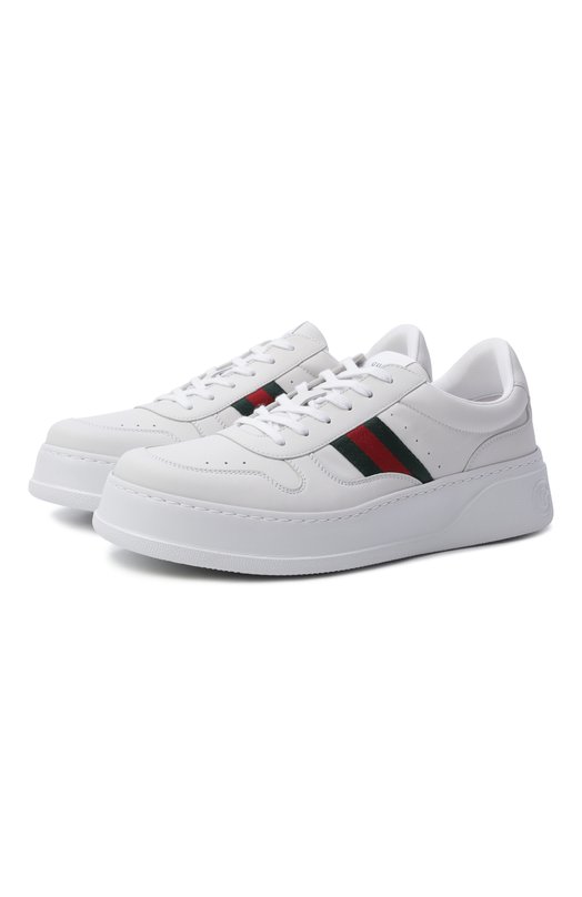 Кожаные кеды Gucci 848317/UPG40 Белый 848317/UPG40