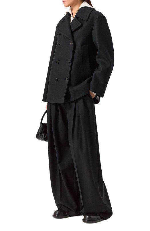 Шерстяное полупальто Jil Sander J40AM0106-J40004 Чёрный  J40AM0106-J40004 Фото 2