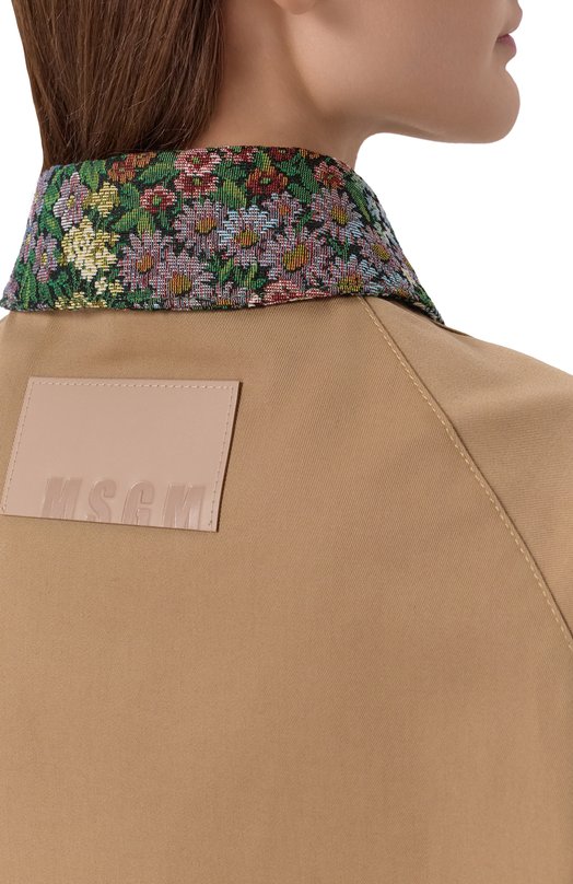 Хлопковая куртка MSGM 4041MDH04Y/267104 Бежевый  4041MDH04Y/267104 Фото 5