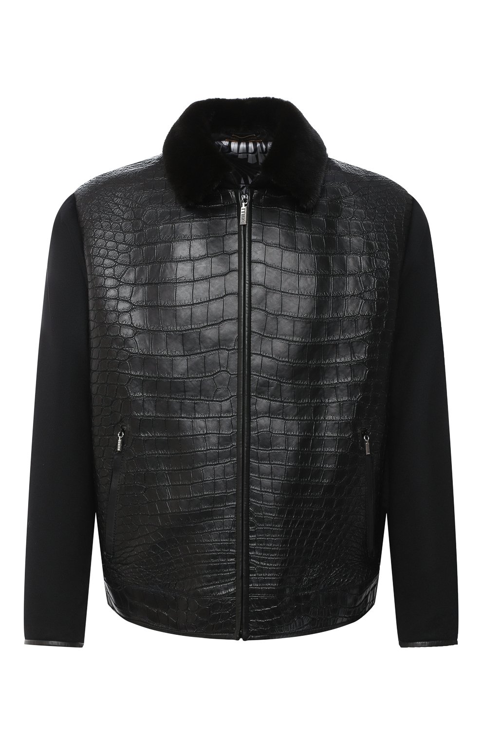 Куртка с отделкой из кожи крокодила ZILLI, арт. MAS-BRAQU-D0132/2004/CP0R, фото 1