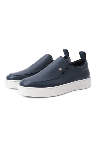 Мужские кожаные слипоны ARTIOLI, арт. 0S820/BABY LAMB/SUEDE ELITE