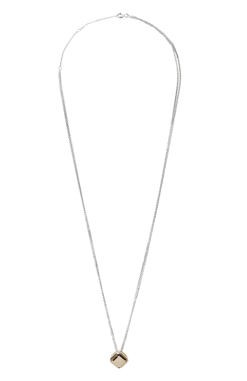 Подвеска на цепочке cartoon с пиритом MOONKA серого цвета по цене 23500 руб., арт. cr-nl-pir, фото 1 Подвеска на цепочке cartoon с пиритом MOONKA, арт. cr-nl-pir, фото 1