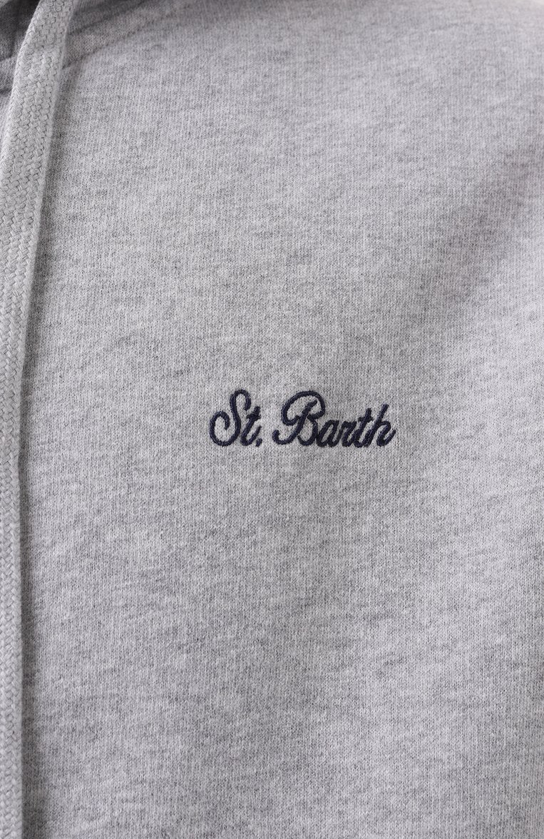 Мужской хлопковая толстовка MC2 SAINT BARTH светло-серого цвета, арт. MERCER/00457G | Фото 6 (Рукава: Длинные; Материал сплава: Проставлено; Драгоценные камни: Проставлено; Длина (для топов): Стандартные; Стили: Спорт-шик; Мужское Кросс-КТ: Толстовка-одежда; Материал внешний: Хлопок)