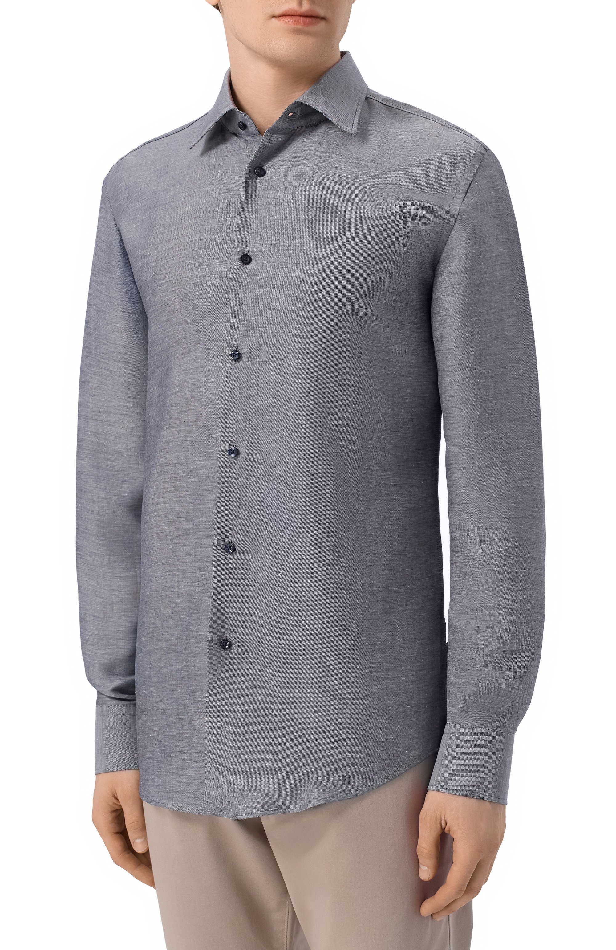 Рубашка изо льна и лиоцелла BOSS, арт. 50562110, фото 3