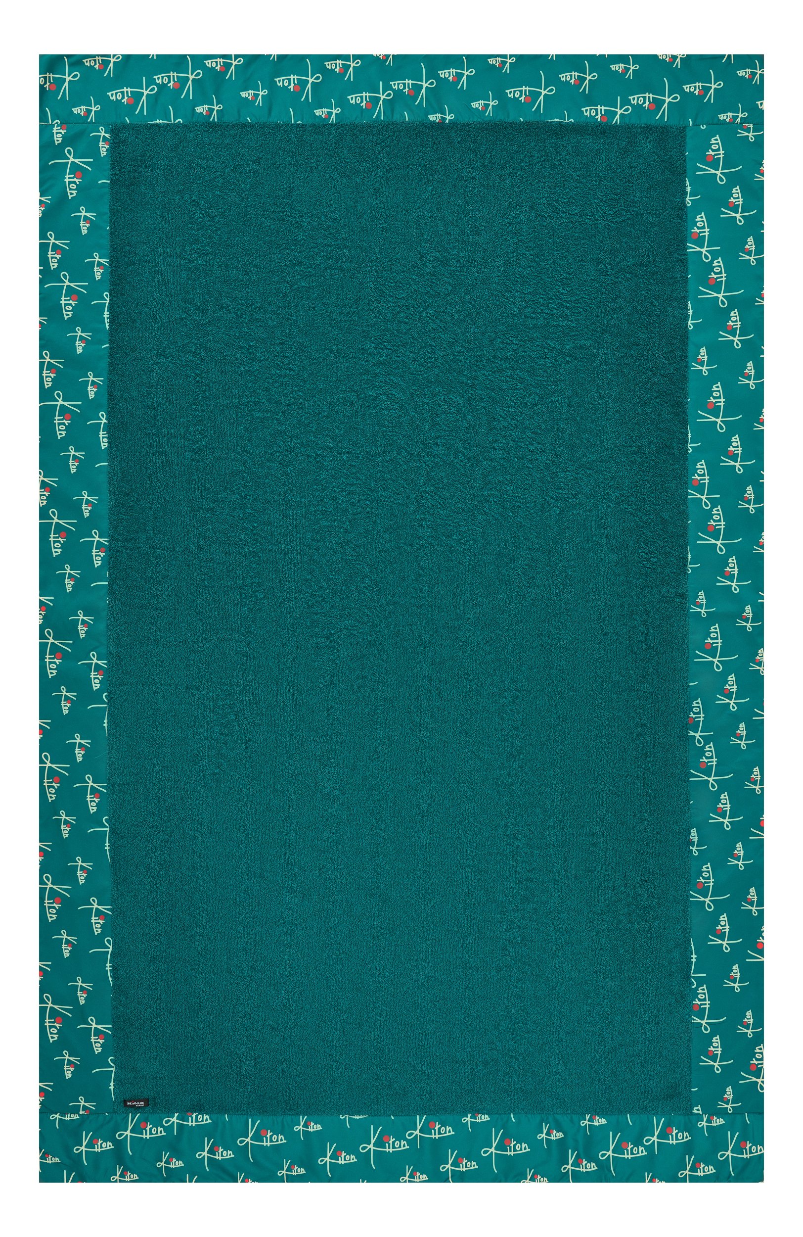 Хлопковое полотенце KITON бирюзового цвета по цене 53050 руб., арт. UTLM02S26142, фото 1 Хлопковое полотенце KITON, арт. UTLM02S26142, фото 1