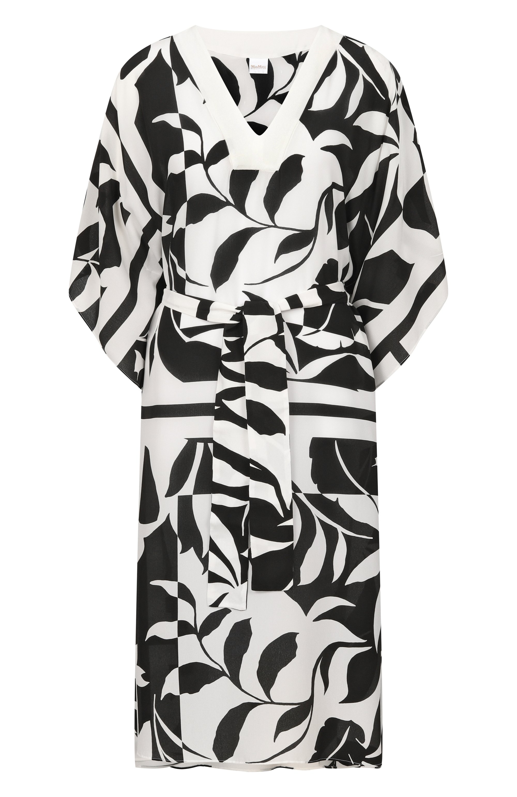Шелковая туника MAX MARA черно-белого цвета по цене 74050 руб., арт. BCHLANCIA 261622109, фото 1 Шелковая туника MAX MARA, арт. BCHLANCIA 261622109, фото 1