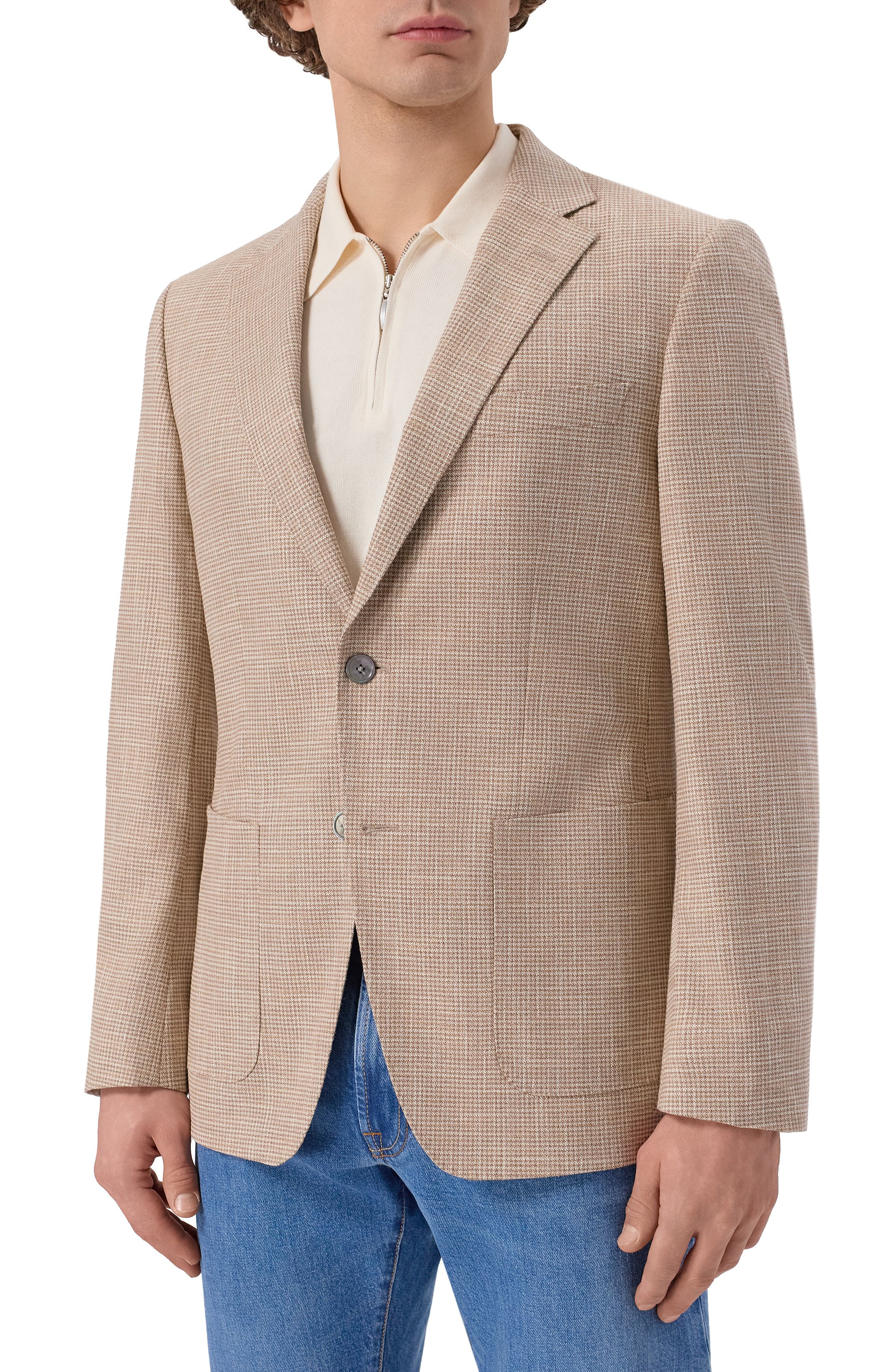 Пиджак из шерсти и шелка BOSS, арт. 50556956, фото 4